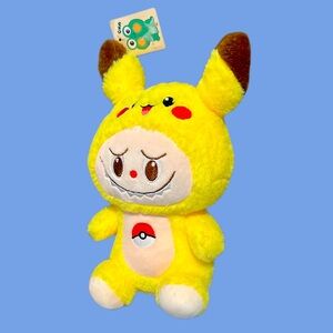 Pikachu labubu plush